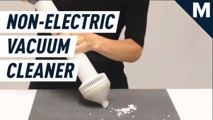 This vacuum cleaner requires no electricity