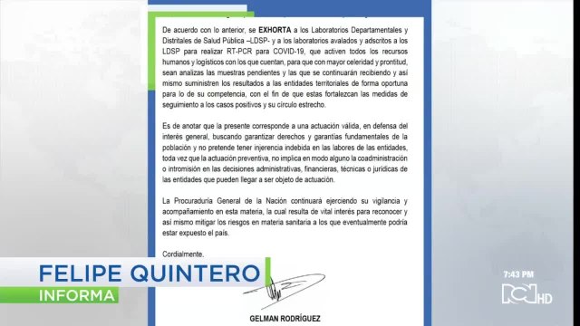 Más de 15.000 resultados de pruebas covid-19 no han sido entregados en Colombia