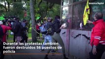 Noche de  fuego y muerte durante protestas contra el abuso policial en Bogotá