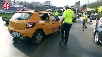 Uyanık minibüsçü polis dronundan kaçamadı