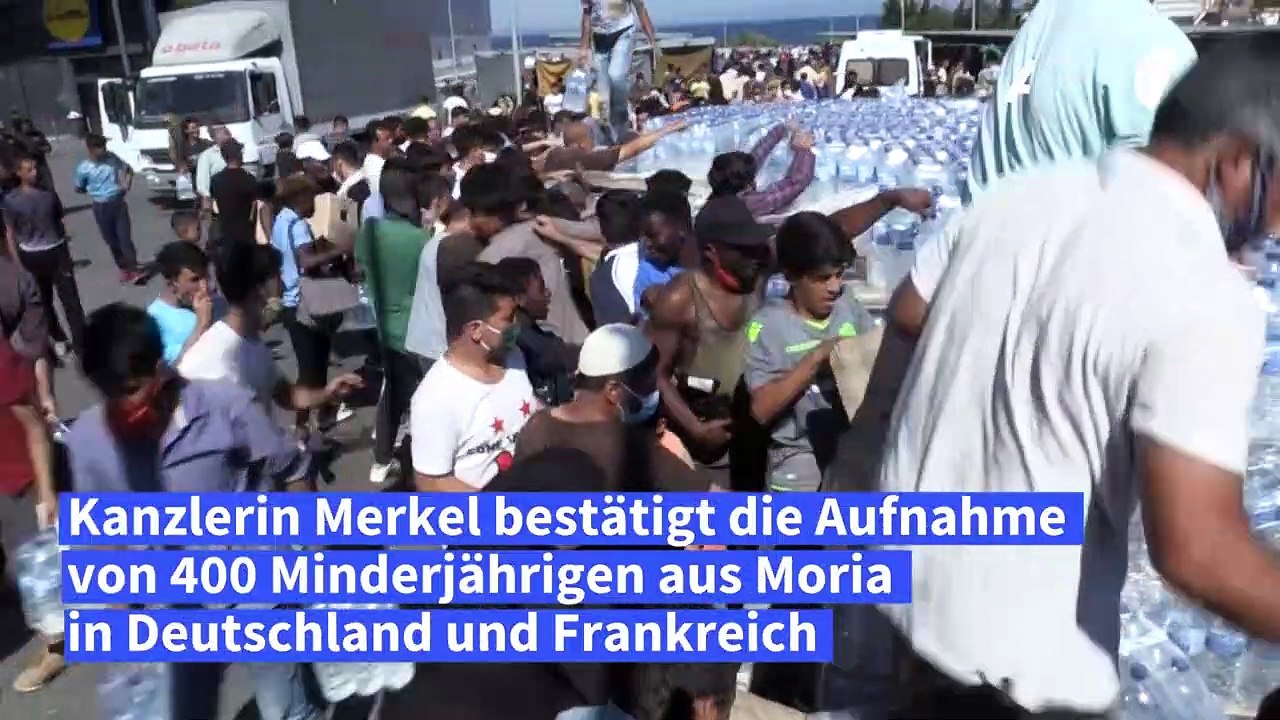 Merkel bestätigt Aufnahme von Minderjährigen aus Moria