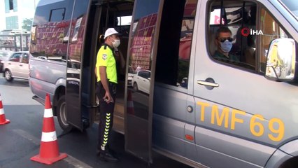 Uyanık minibüsçü polis dronundan kaçamadı