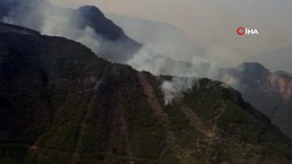Pozantı’daki yangın kontrollü olarak devam ediyor