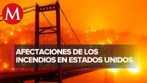 Incendios forestales 'tiñen' cielos de San Francisco de naranja