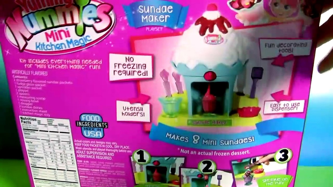 How to Make Sundaes with Sundae Maker Toy from Yummy Nummies Mini Kitchen magic Sundae Maker DIY