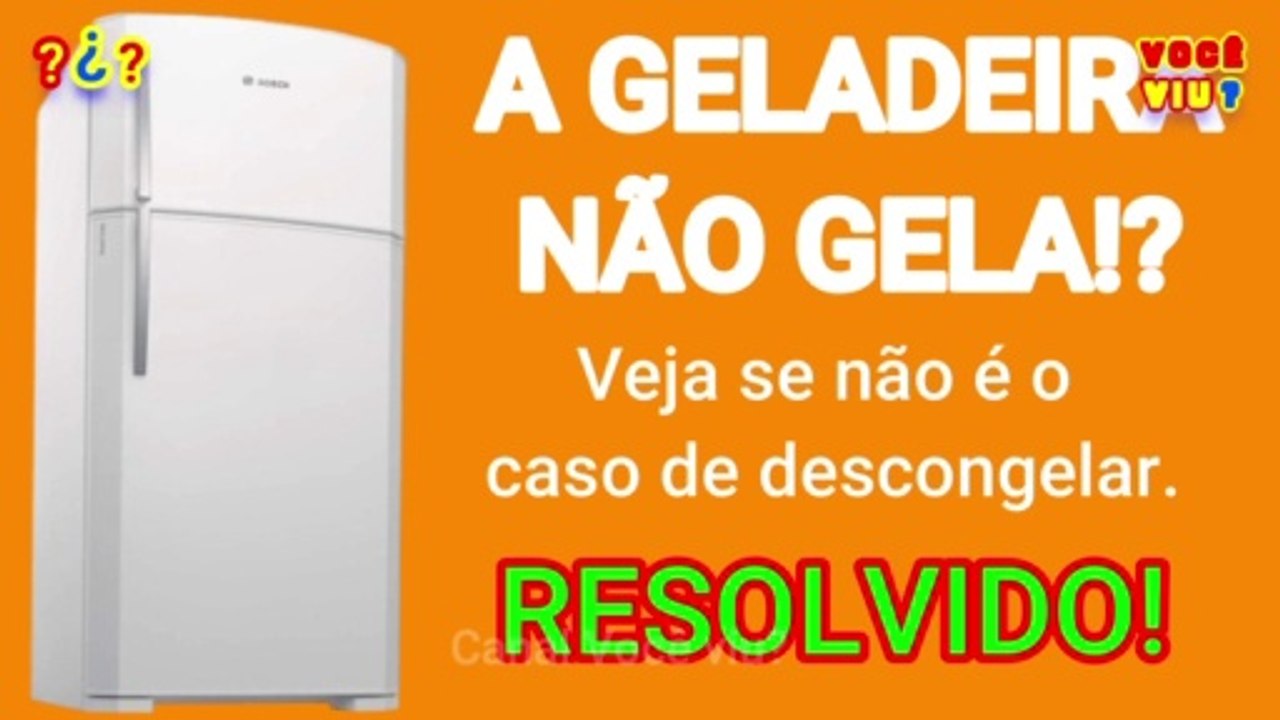 GELADEIRA NÃO QUER CONGELAR [Como descongelar para voltar a funcionar corretamente set 2020] #40