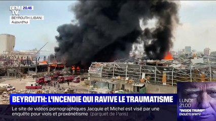Beyrouth: l’incendie s’est déclaré dans un entrepôt où la Croix-Rouge entreposait de l’aide alimentaire