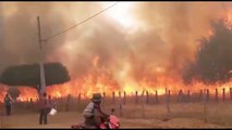 Moradores são retirados das residências após incêndio de grandes proporções no município de Sousa