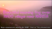 朝霧のベールに包まれた絶景の里山。The early morning fog of wrapped in veil at the village near NARITA airport l