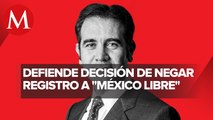Discusiones entre AMLO y Calderón no definieron registro a México Libre: INE