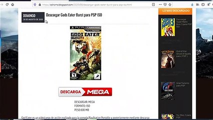 Gods Eater Burst para PSP ISO