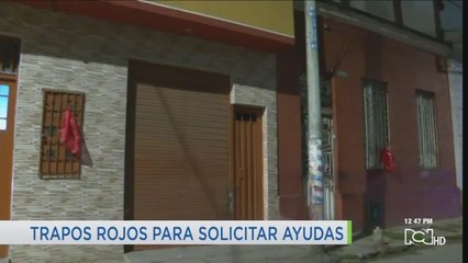 Vendedores informales de todo el país piden ayuda con trapos rojos