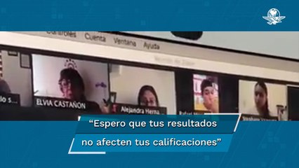 Maestra se burla de alumno por tomar clases en cibercafé