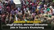 Unemployed teachers stage protest, demand alternate jobs in Tripura’s Khumulwng
