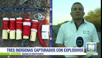 Indígenas fueron capturados con explosivos en La Guajira