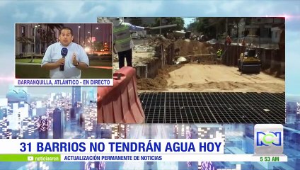 Cortes de agua en 31 barrios de Barranquilla