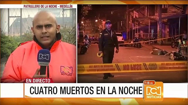 Cuatro personas muertas en la noche del martes en Medellín
