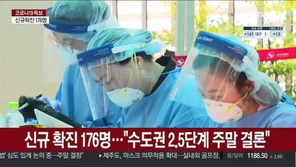 신규 확진 176명…"수도권 2.5단계 주말 결론"