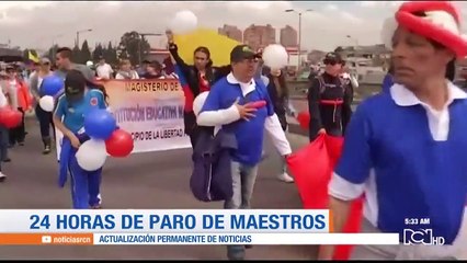 Profesores afiliados a Fecode marcharon en todo el país