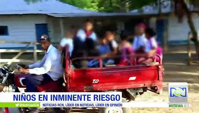 Menores en riesgo en Magdalena: usan motos de carga como ruta escolar