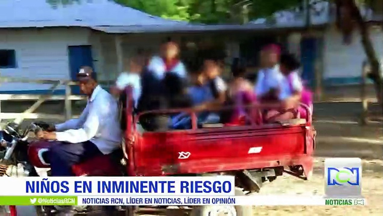 Menores en riesgo en Magdalena: usan motos de carga como ruta escolar