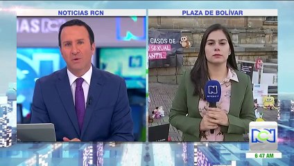 Organizaciones sociales realizan plantón en la Plaza Bolívar de Bogotá
