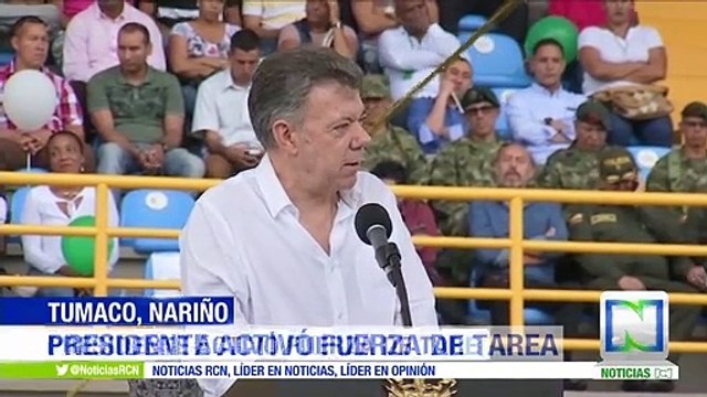 Santos reitera a Fuerzas Militares actuar con toda la contundencia ante el ELN