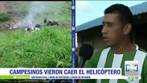 Campesinos vieron caer al helicóptero del Ejército que dejó diez muertos en Segovia