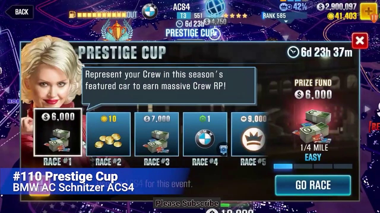 #110 CSR Racing 2 | Prestige Cup | BMW AC Schnitzer ACS4 Z4