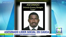 Autoridades investigan asesinato de líder social en Cauca