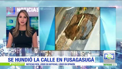 Aguas subterráneas consumieron una vía en Fusagasugá, Cundinamarca