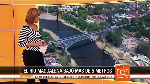 Bajo caudal de río Magdalena afecta puertos y acueductos del norte del país