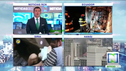 Rescatan a niño de entre los escombros de un edificio destruido en Siria