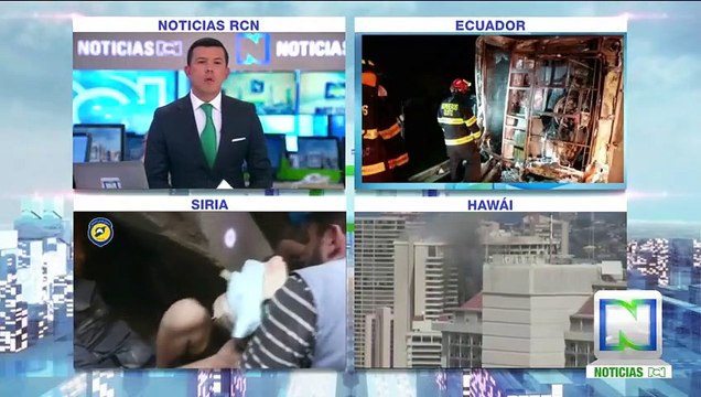 Rescatan a niño de entre los escombros de un edificio destruido en Siria