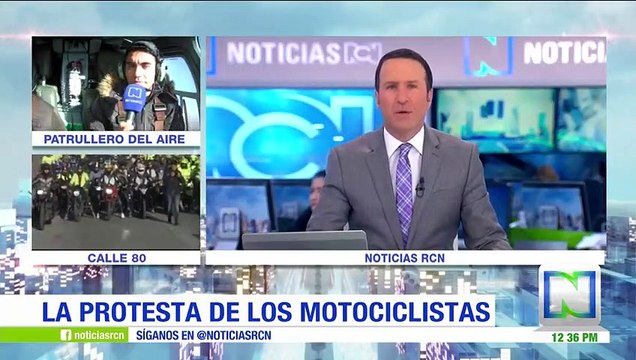 Patrulleros RCN siguieron las movilizaciones de los motociclistas en Bogotá