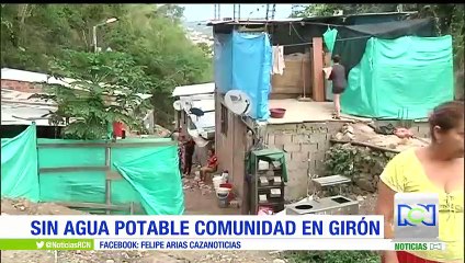 En Girón, Santanter, denuncian la falta de agua