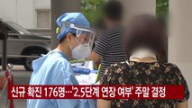 [YTN 실시간뉴스] 신규 확진 176명...'2.5단계 연장 여부' 주말 결정 / YTN