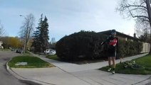 Cyclists Cycling in Straight Line Crash Into Each Other