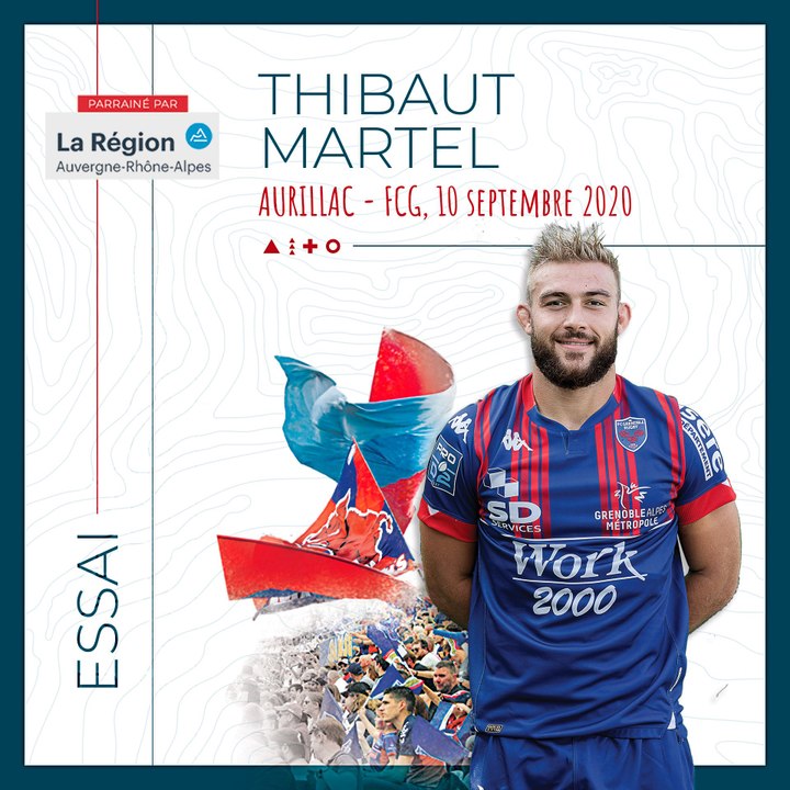 L'essai marqué par Thibaut Martel à Aurillac, saison 2020-2021