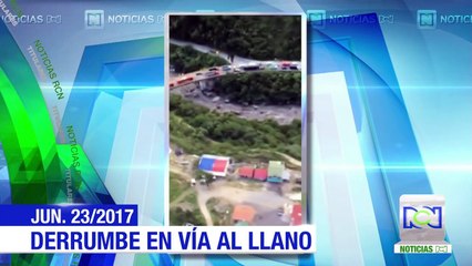 Un derrumbe taponó la vía al Llano