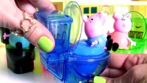 Peppa Pig Stuck in Slime Surprise Toilet Candy Disney Toys Bath もこもこモコレット Mokomoko Mokoretto Funtoys