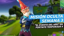 Misiones secretas de los Gnomos en Fortnite temporada 4 - misión oculta El evento del año