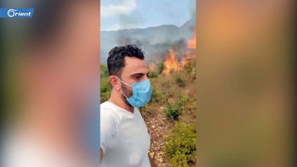 النيران تلتهم مساحات واسعة من "أحراش" جسر الشغور المحرر