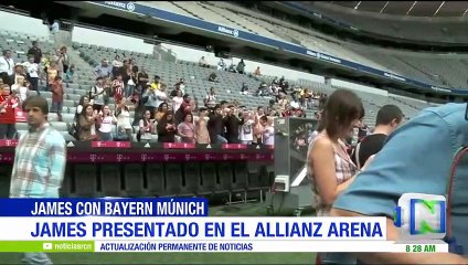 Las primeras imágenes de James en el Allianz Arena