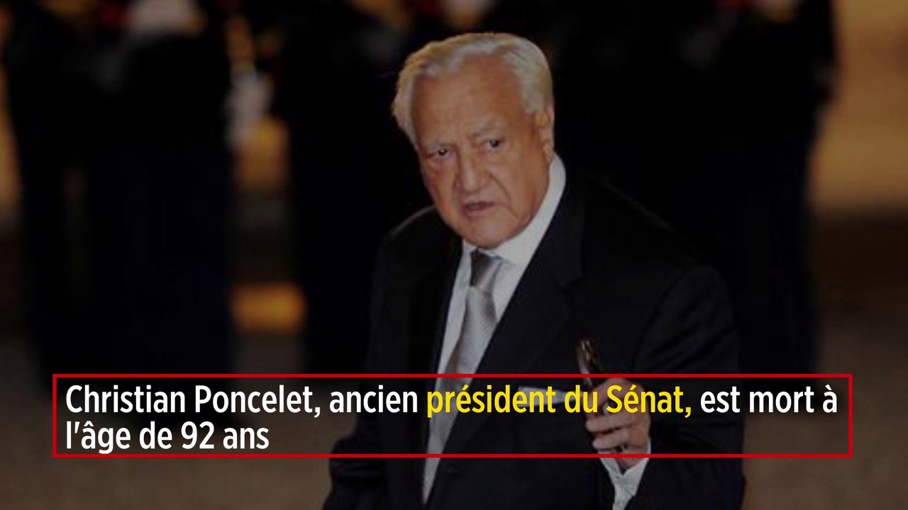 Christian Poncelet, ancien président du Sénat, est mort à l'âge de 92 ans