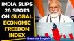 India slips 26 spots on global economic freedom index to 105th position | Oneindia News