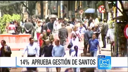 El 14 % de los colombianos aprueba gestión del presidente Santos, según encuesta
