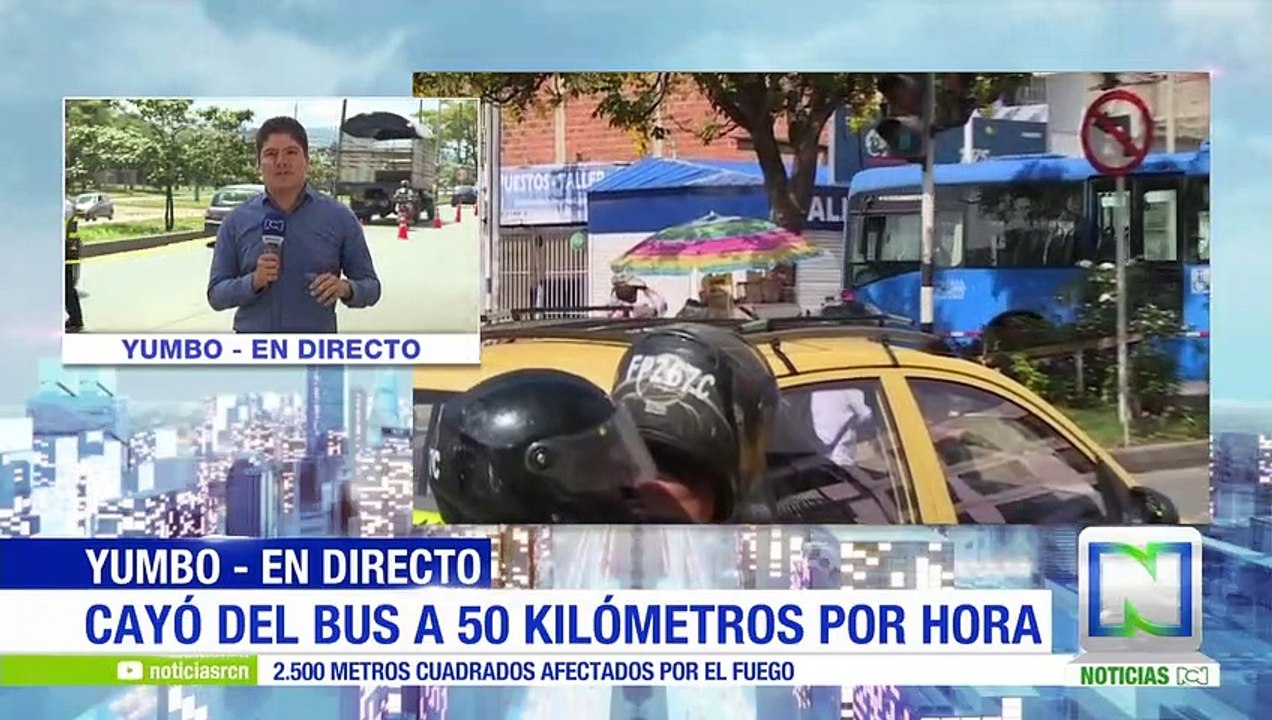 Hombre quedó colgado de un articulado del MIO cuando intentaba agredir al conductor