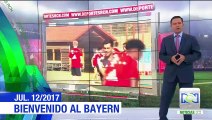 James entrenó por primera vez con el Bayern Múnich