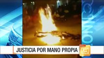 Habitantes de Soledad, Atlántico, quemaron moto de supuestos ladrones
